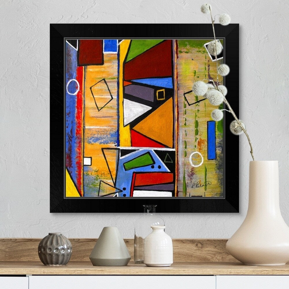 "Escapades - Square" Black Framed Print