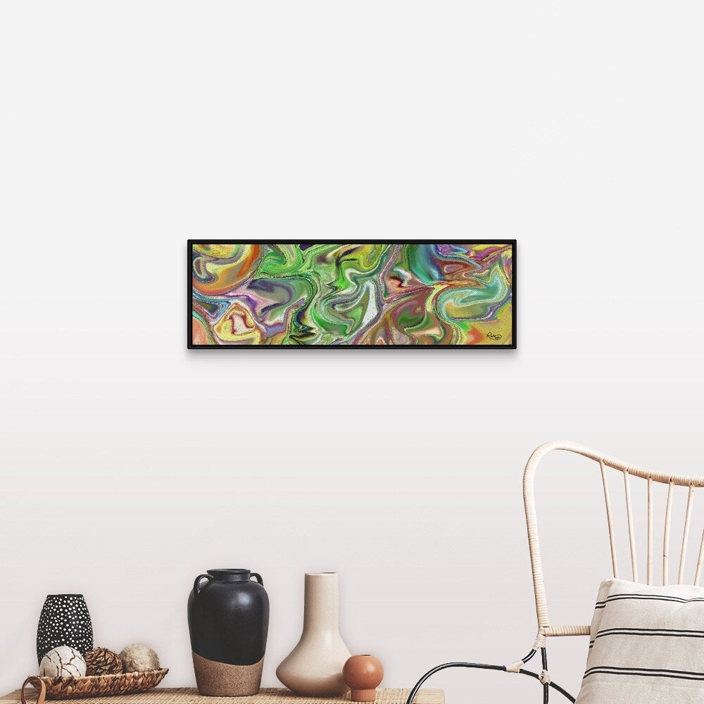"Extravagant" Black Float Frame Canvas Art