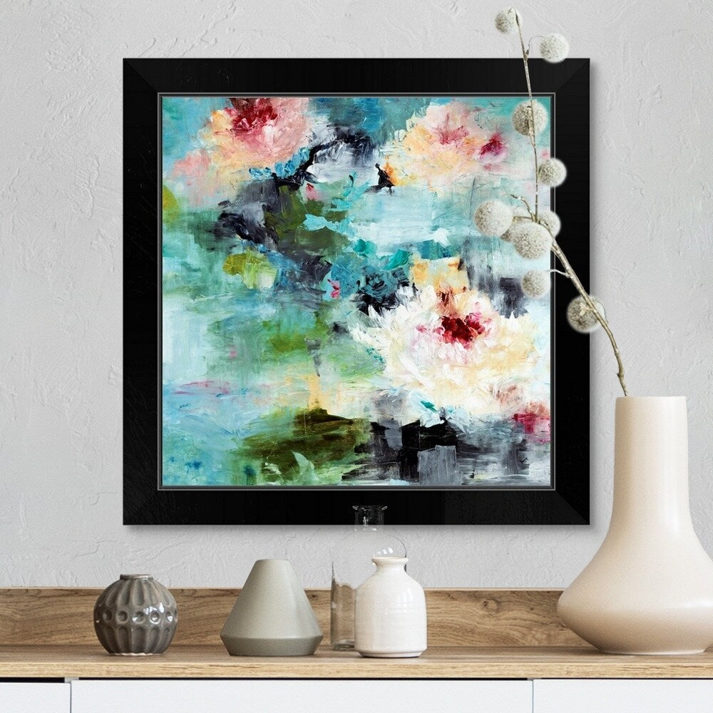 "Floating Bouquet" Black Framed Print