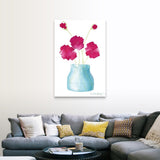"Flowers in a Jar I" Canvas Wall Art