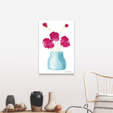 "Flowers in a Jar I" Canvas Wall Art