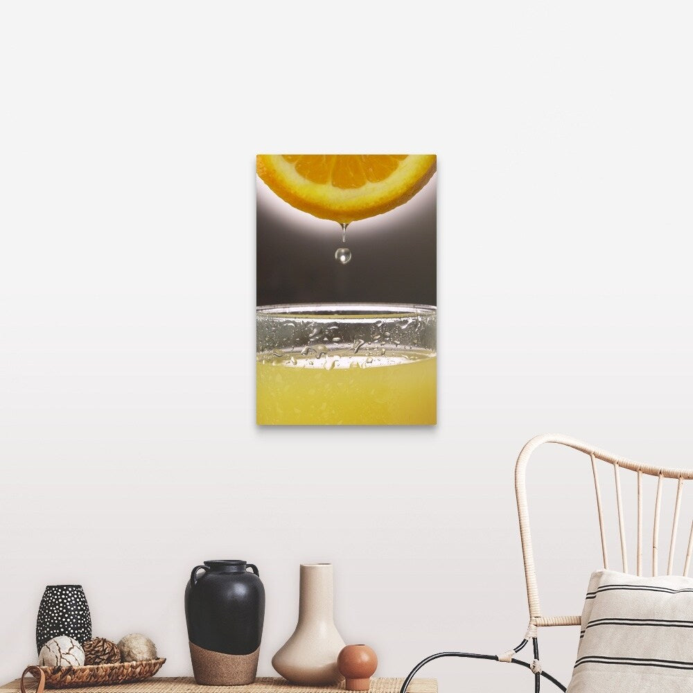 "Fresh squeezed orange juice" Canvas Wall Art
