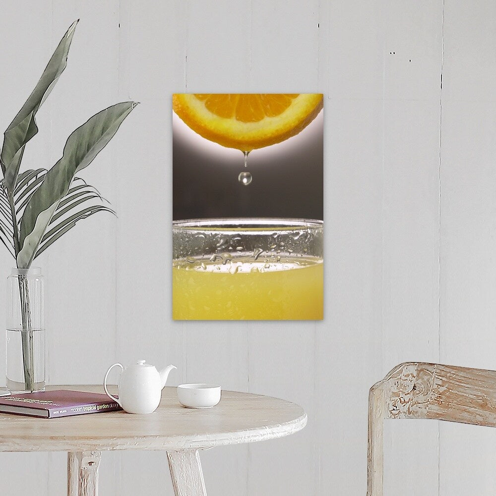 "Fresh squeezed orange juice" Canvas Wall Art
