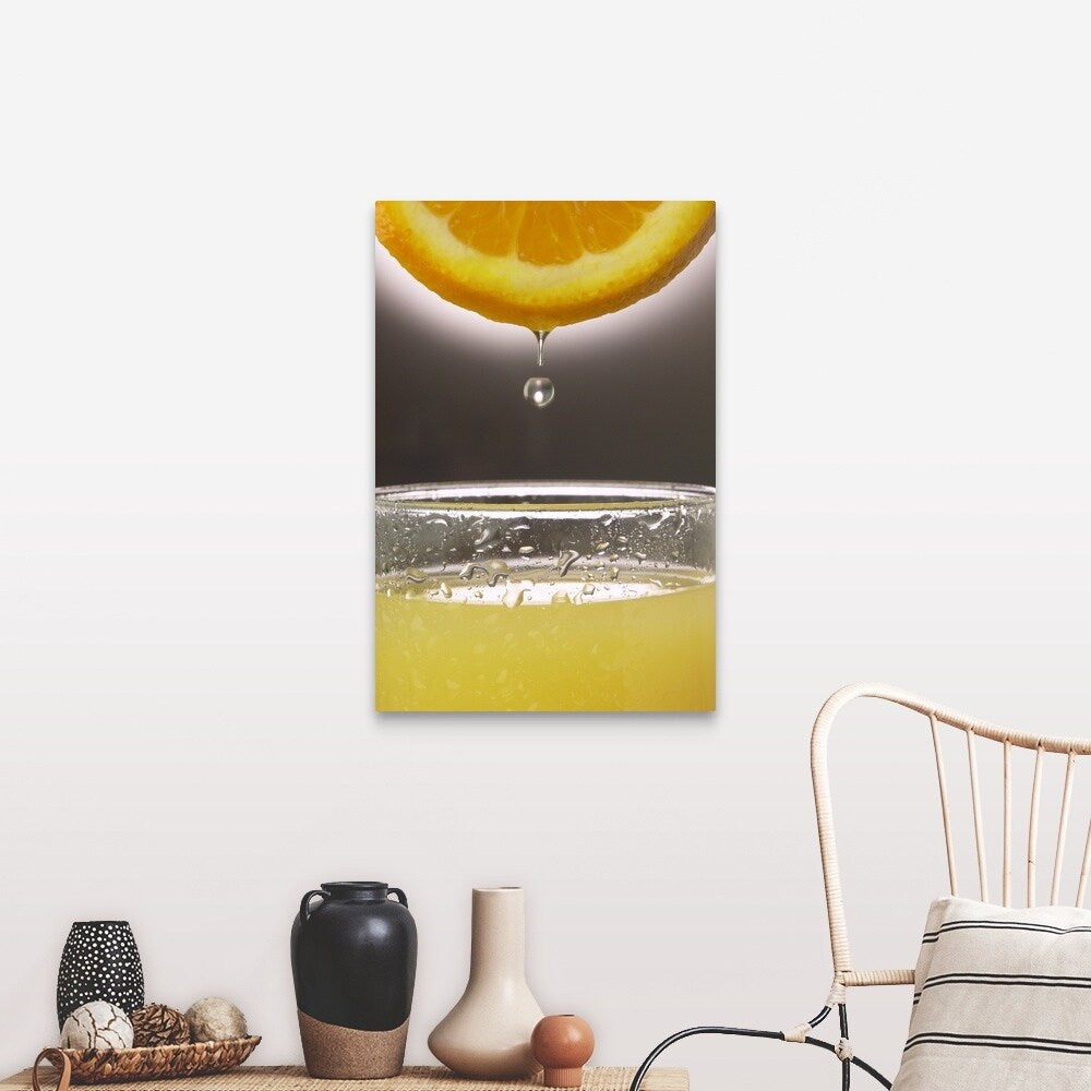 "Fresh squeezed orange juice" Canvas Wall Art