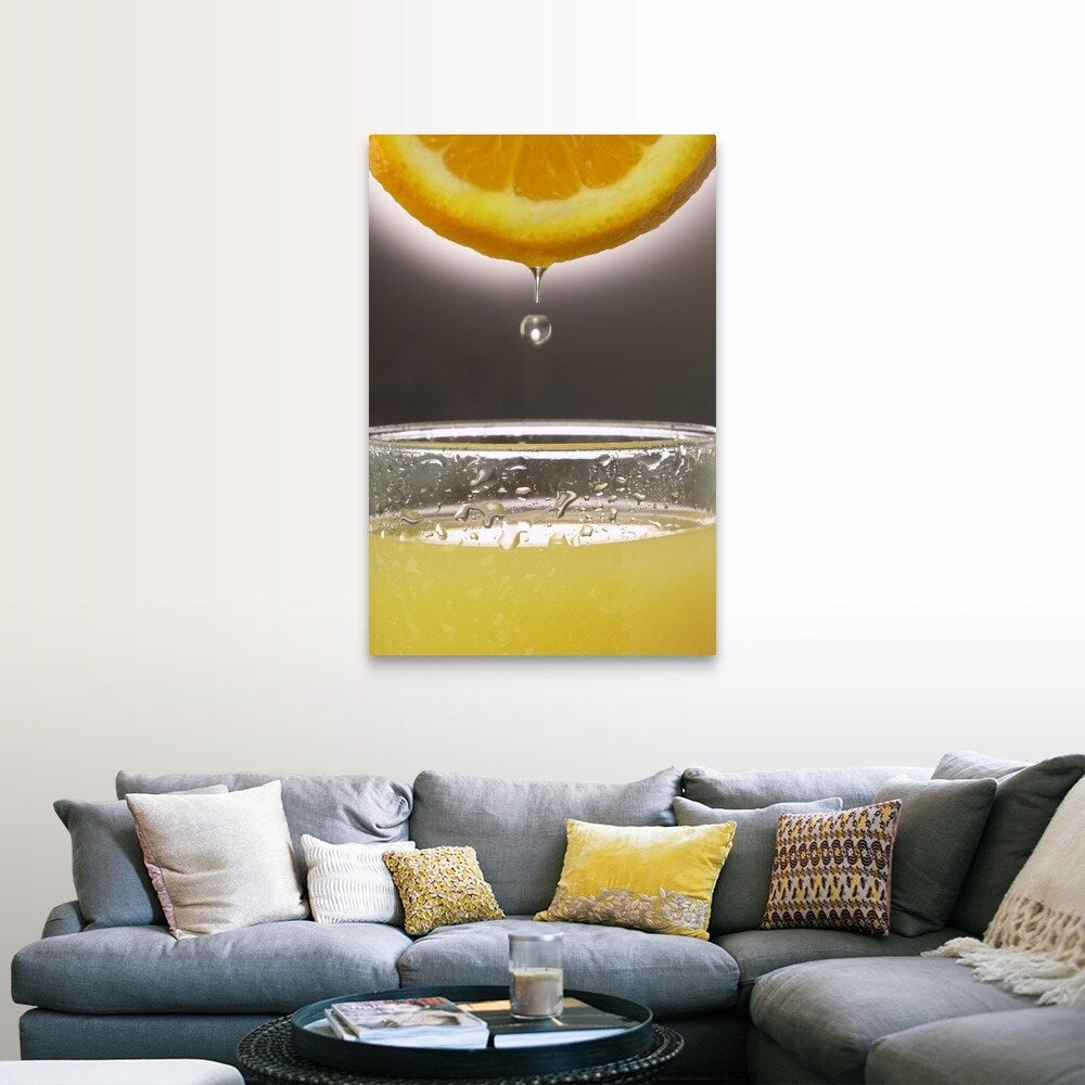 "Fresh squeezed orange juice" Canvas Wall Art