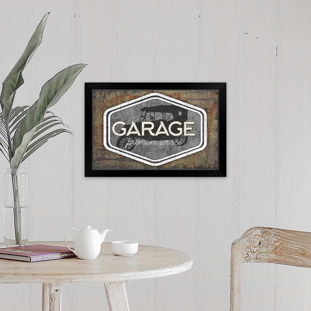 "Garage" Black Framed Print