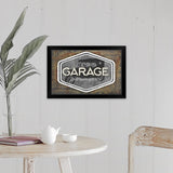 "Garage" Black Framed Print