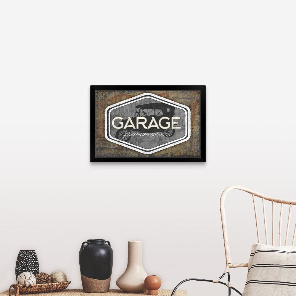 "Garage" Black Framed Print