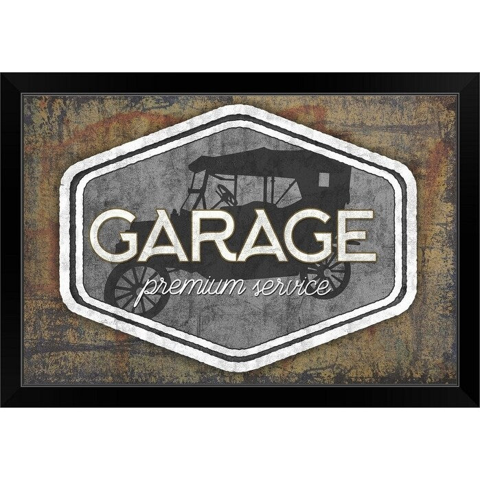 "Garage" Black Framed Print