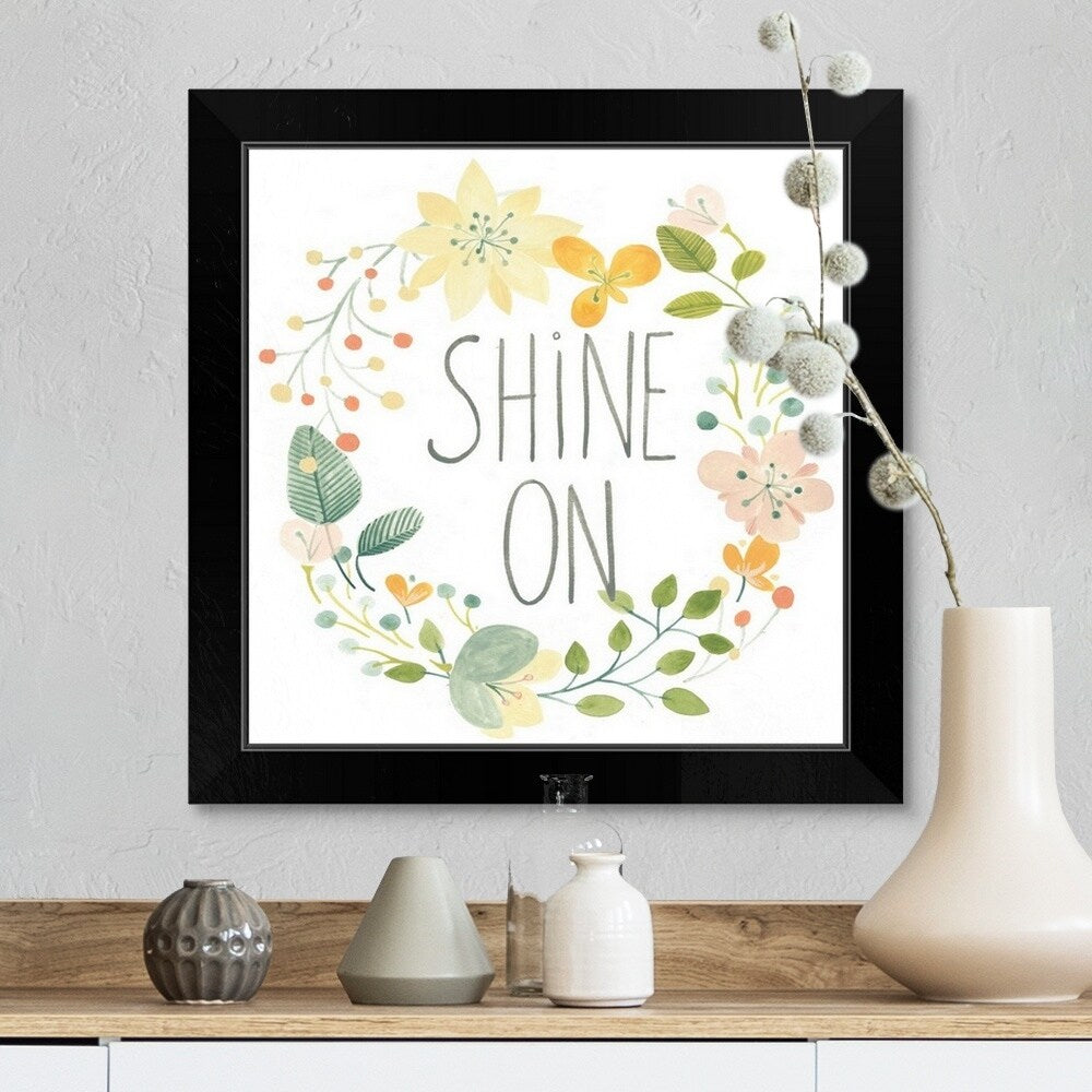 "Garden Galore Collection D" Black Framed Print