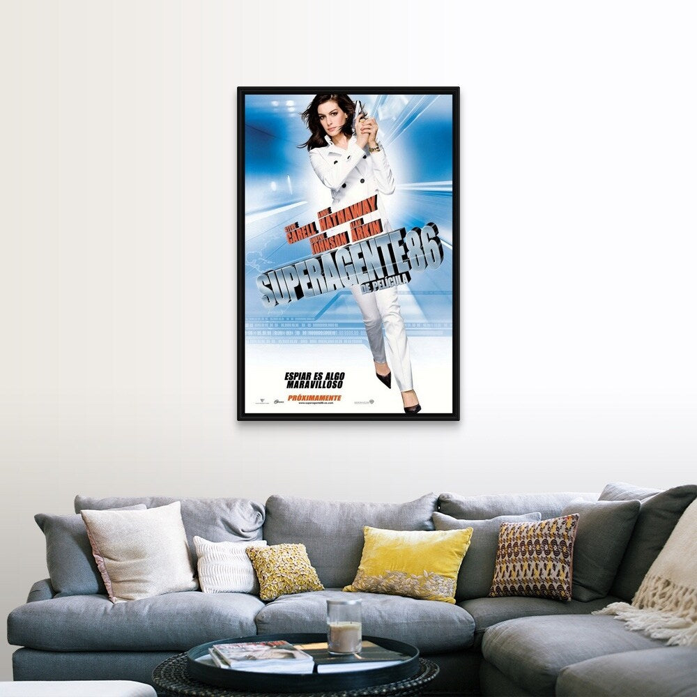 "Get Smart - Poster Spanish" Black Float Frame Canvas Art