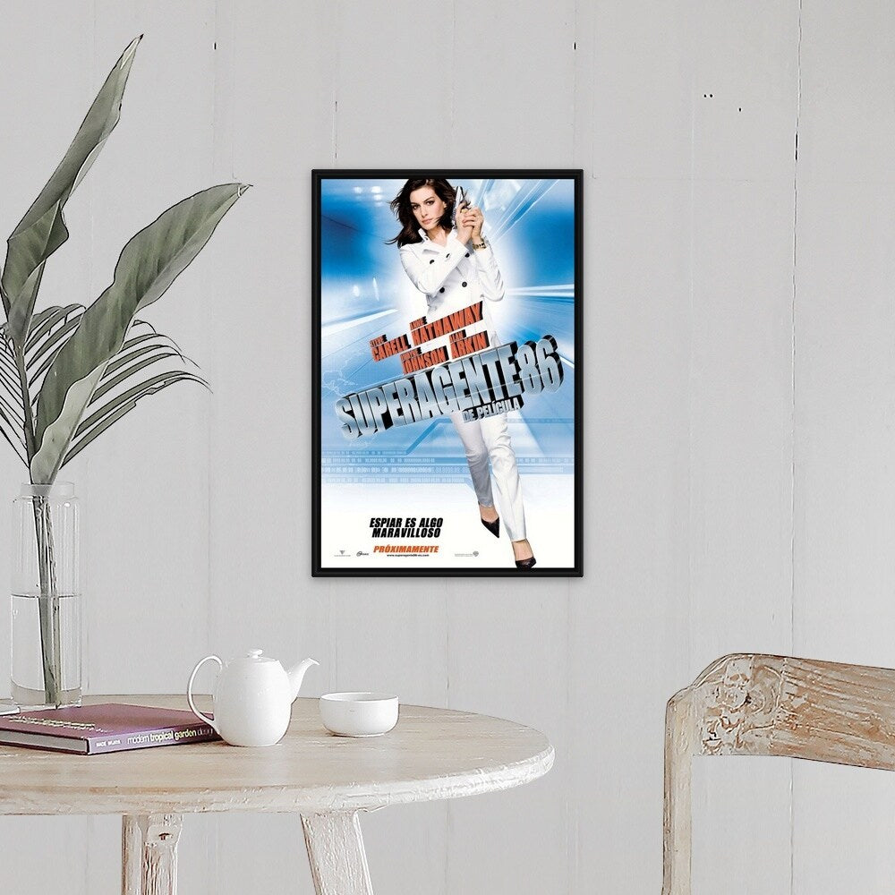 "Get Smart - Poster Spanish" Black Float Frame Canvas Art