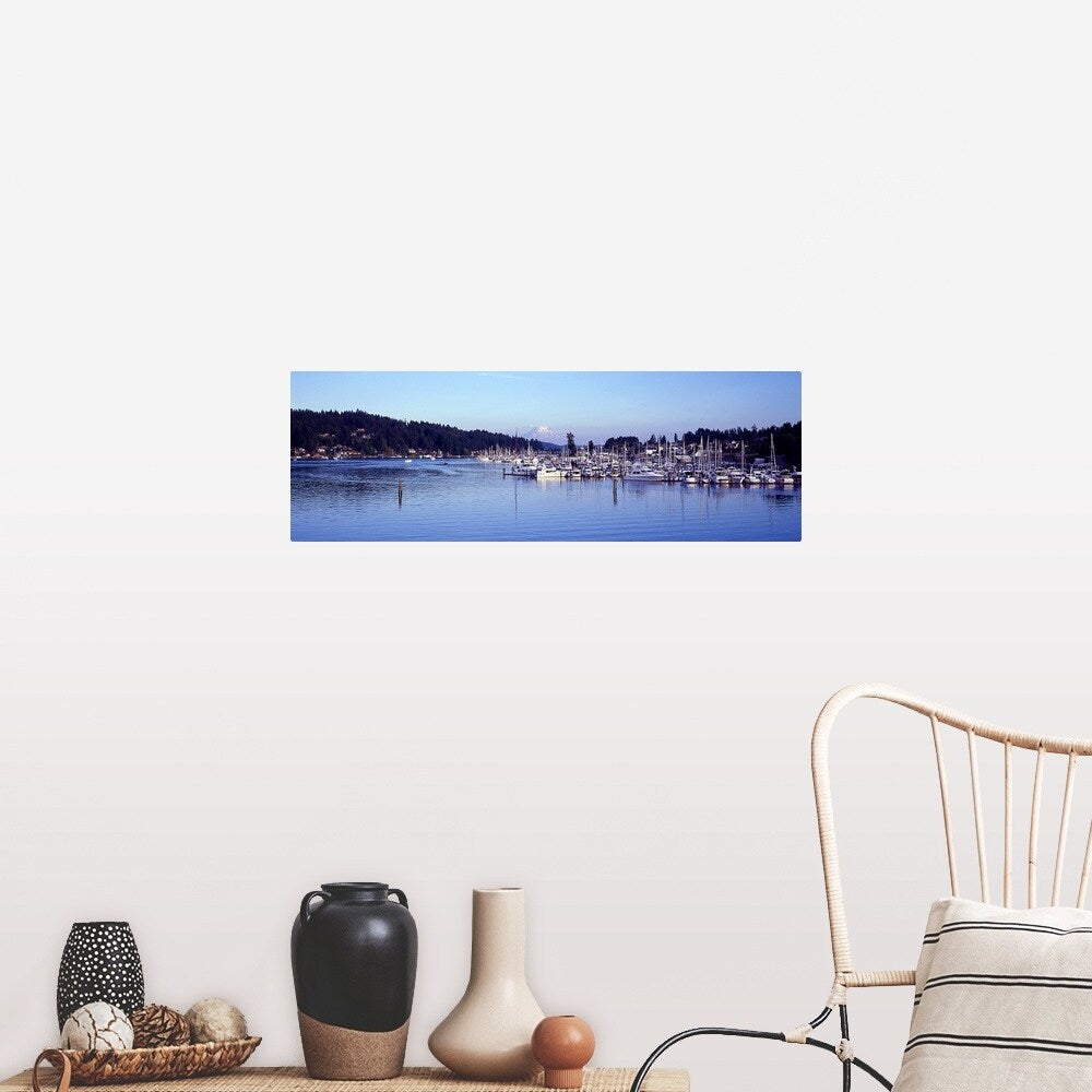 "Gig Harbor Mount Rainier Pierce County WA" Poster Print