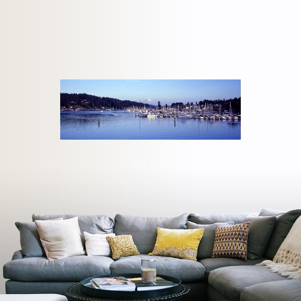 "Gig Harbor Mount Rainier Pierce County WA" Poster Print