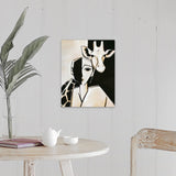 "Girl with Giraffe" Canvas Wall Art