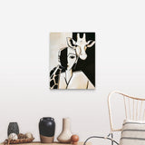 "Girl with Giraffe" Canvas Wall Art