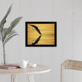 "Gliding" Black Framed Print