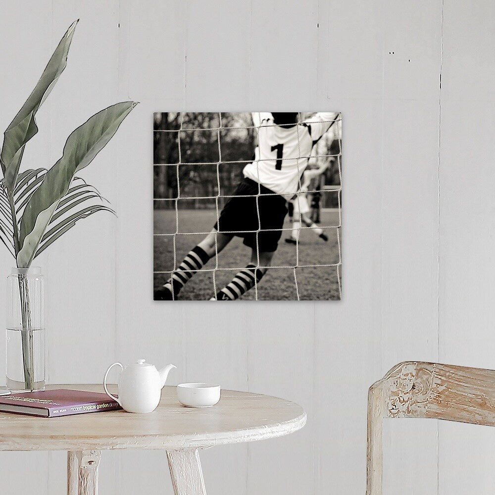 "Goalie jumping" Canvas Wall Art