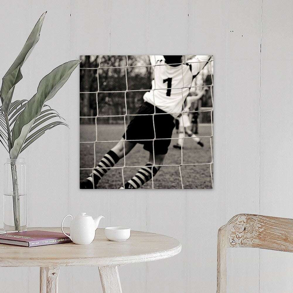 "Goalie jumping" Canvas Wall Art