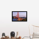 "Golden Gate Bridge, sunset" Black Framed Print
