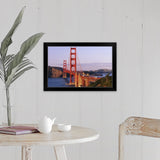 "Golden Gate Bridge, sunset" Black Framed Print
