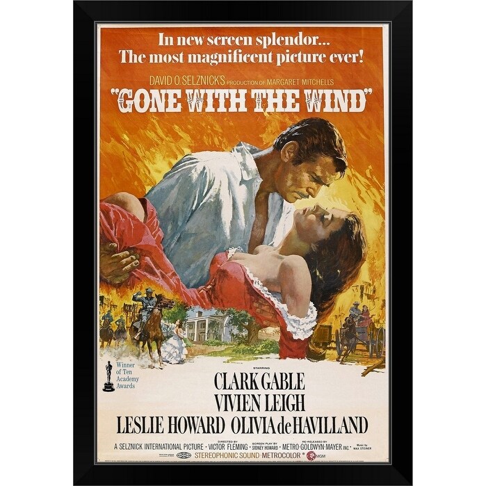 "Gone With The Wind (1939)" Black Framed Print