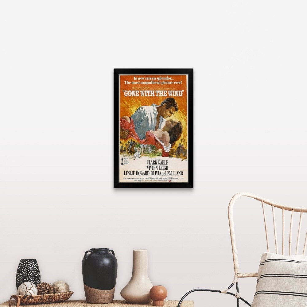 "Gone With The Wind (1939)" Black Framed Print