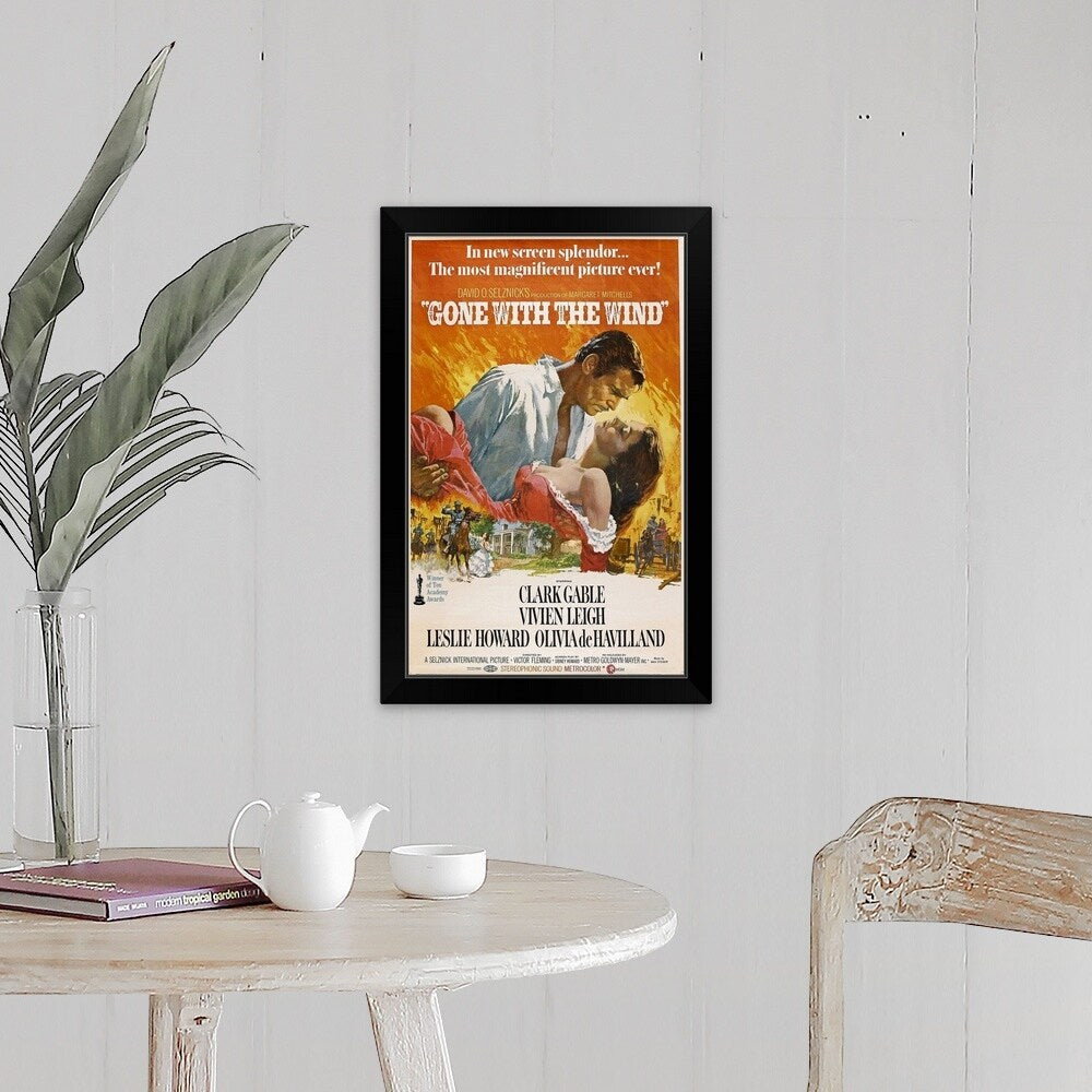 "Gone With The Wind (1939)" Black Framed Print