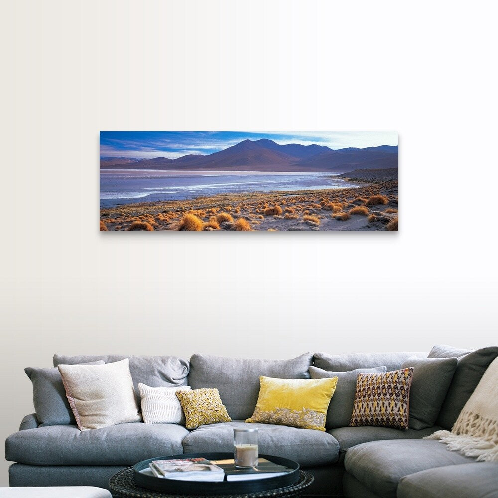 "Grass on the beach, Laguna Colorada, Potosi, Bolivia" Canvas Wall Art