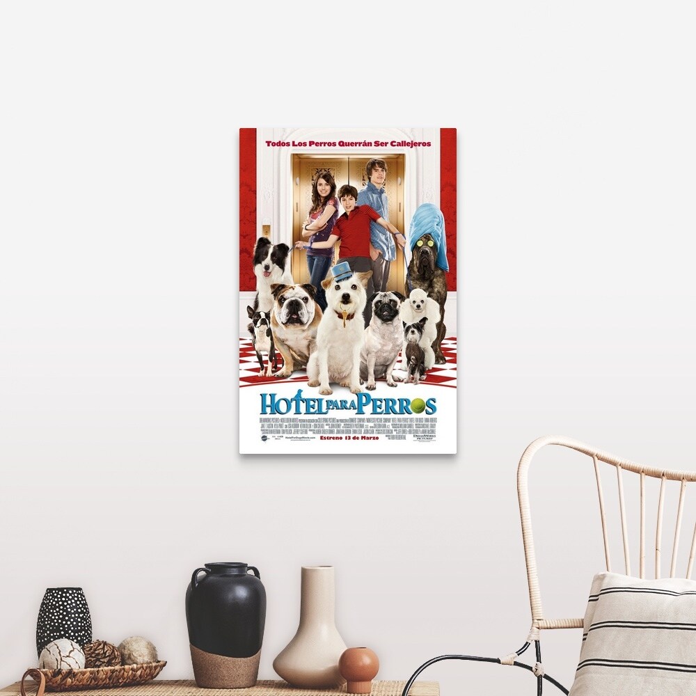"Hotel for Dogs - Movie Poster - Spanish" Canvas Wall Art