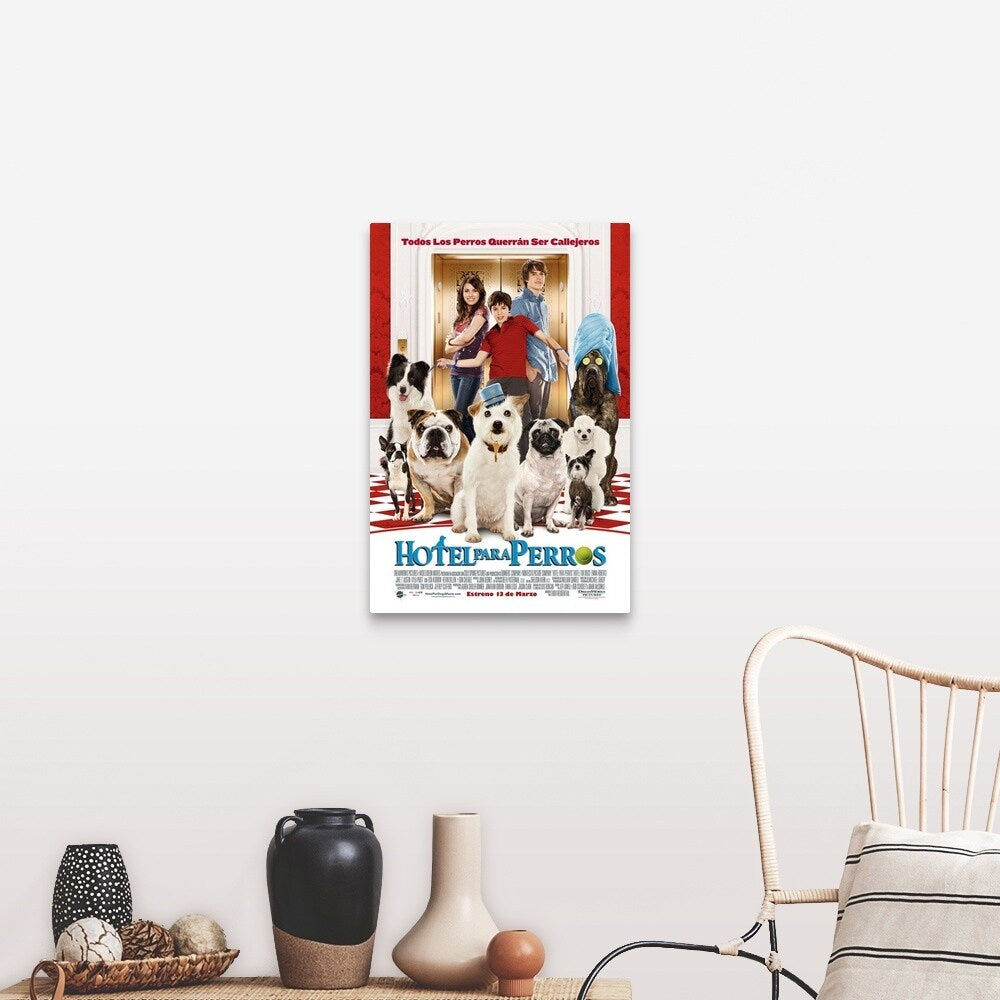 "Hotel for Dogs - Movie Poster - Spanish" Canvas Wall Art