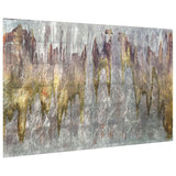 "Infinite White" Reverse Printed Tempered Glass with Silver Leaf
