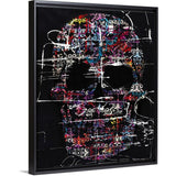 "Interlace II" Black Float Frame Canvas Art