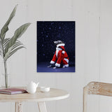 "Italian greyhound wearing a Santa Claus suit" Canvas Wall Art