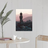 "Italy, Florence, Towers in city at dusk" Canvas Wall Art