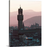 "Italy, Florence, Towers in city at dusk" Canvas Wall Art