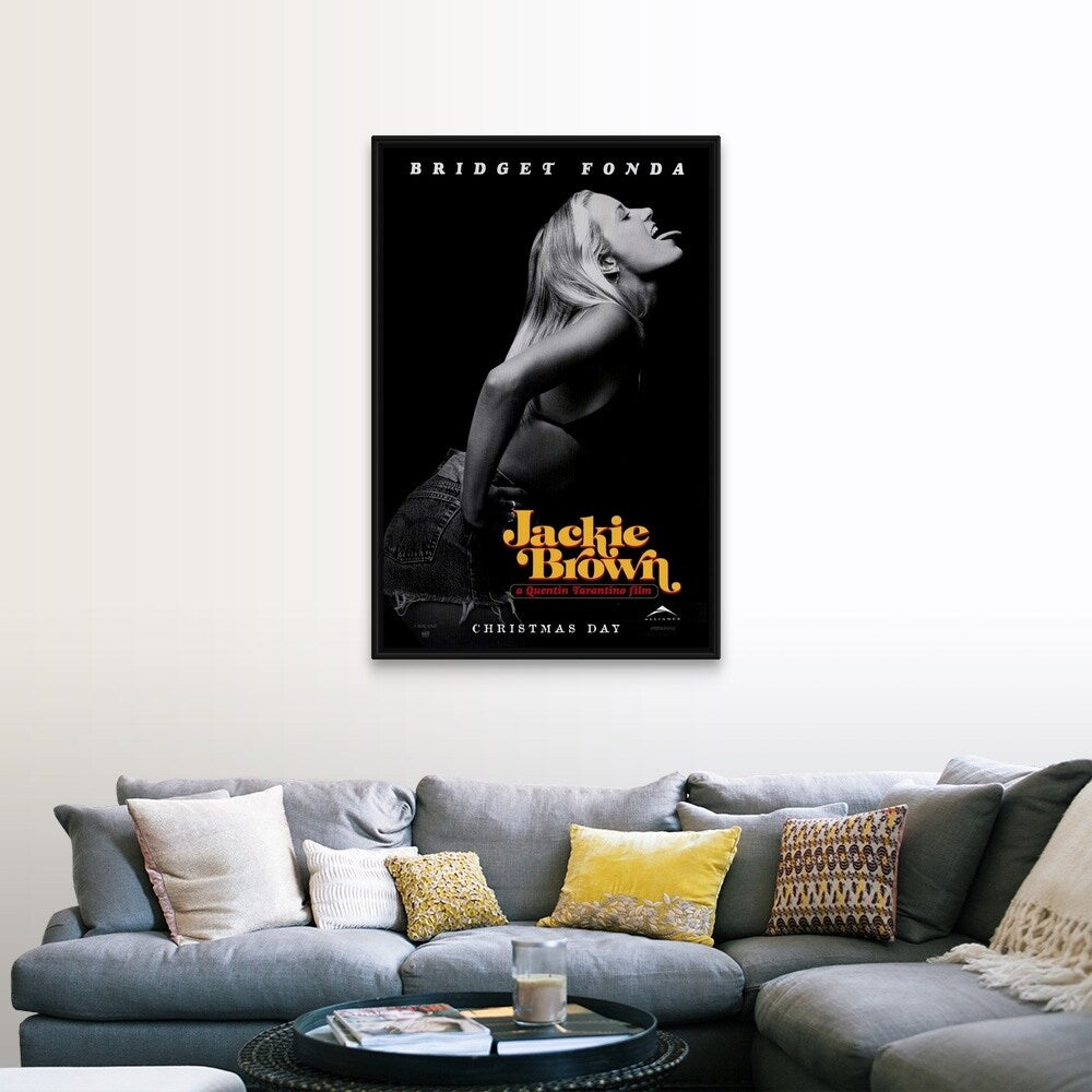 "Jackie Brown (1997)" Black Float Frame Canvas Art