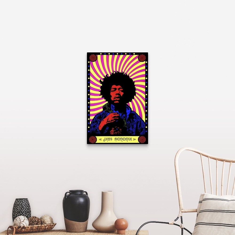"Jimi Hendrix (1973)" Canvas Wall Art