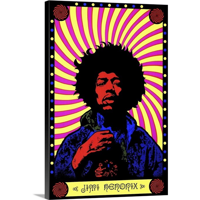 "Jimi Hendrix (1973)" Canvas Wall Art