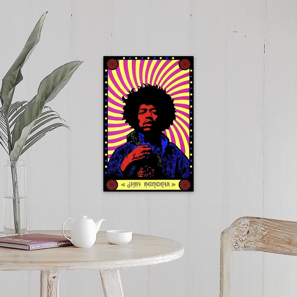 "Jimi Hendrix (1973)" Canvas Wall Art