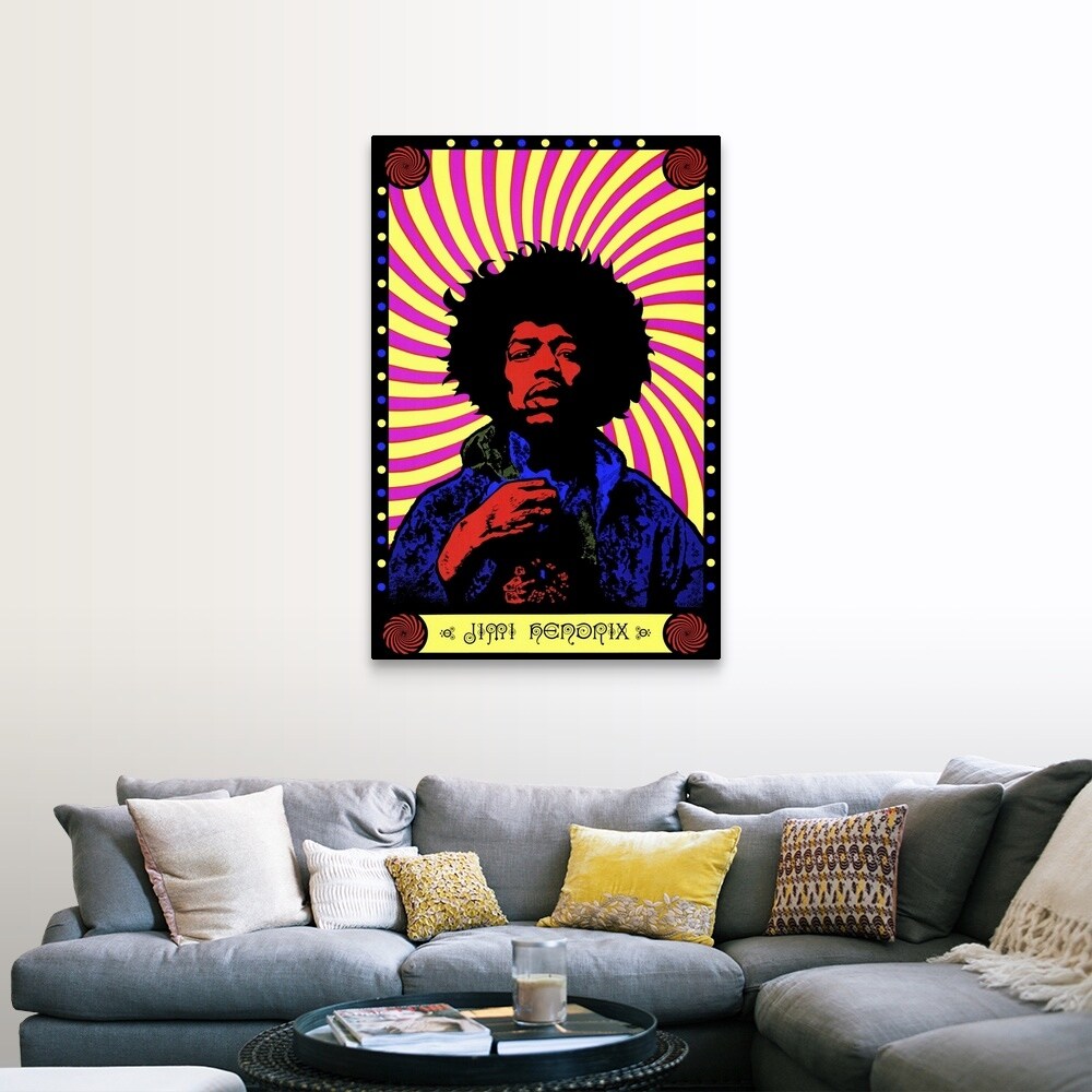"Jimi Hendrix (1973)" Canvas Wall Art