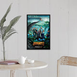 "Journey 2 The Mysterious Island - Movie Poster" Black Float Frame Canvas Art