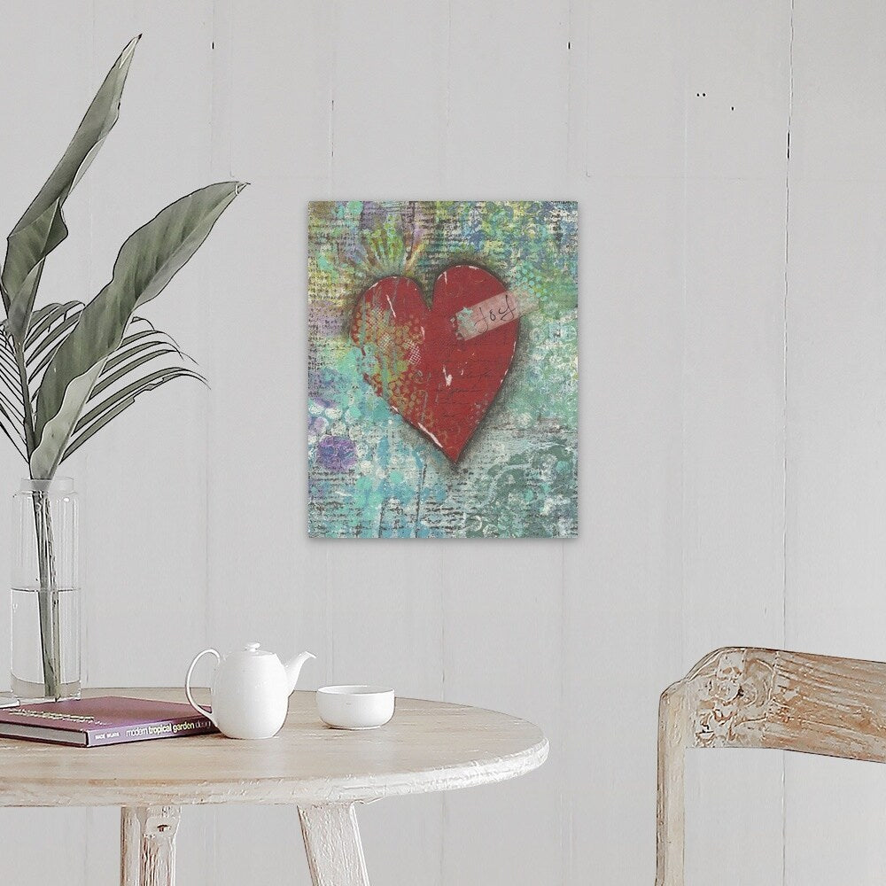 "Joy Heart" Canvas Wall Art