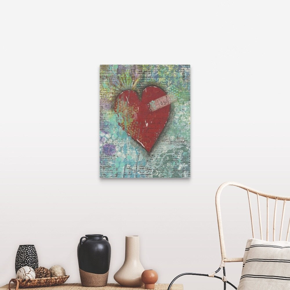 "Joy Heart" Canvas Wall Art