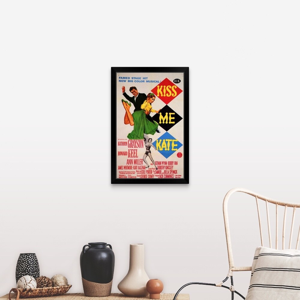 "Kiss Me Kate (1953)" Black Framed Print
