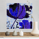 "Large Blue Abstract Flower" Poster Print