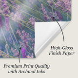 "Large Blue Abstract Flower" Poster Print