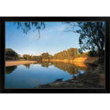 "Late afternoon on the Murray River at Ulupna Island, Victoria, Australia" Black Framed Print