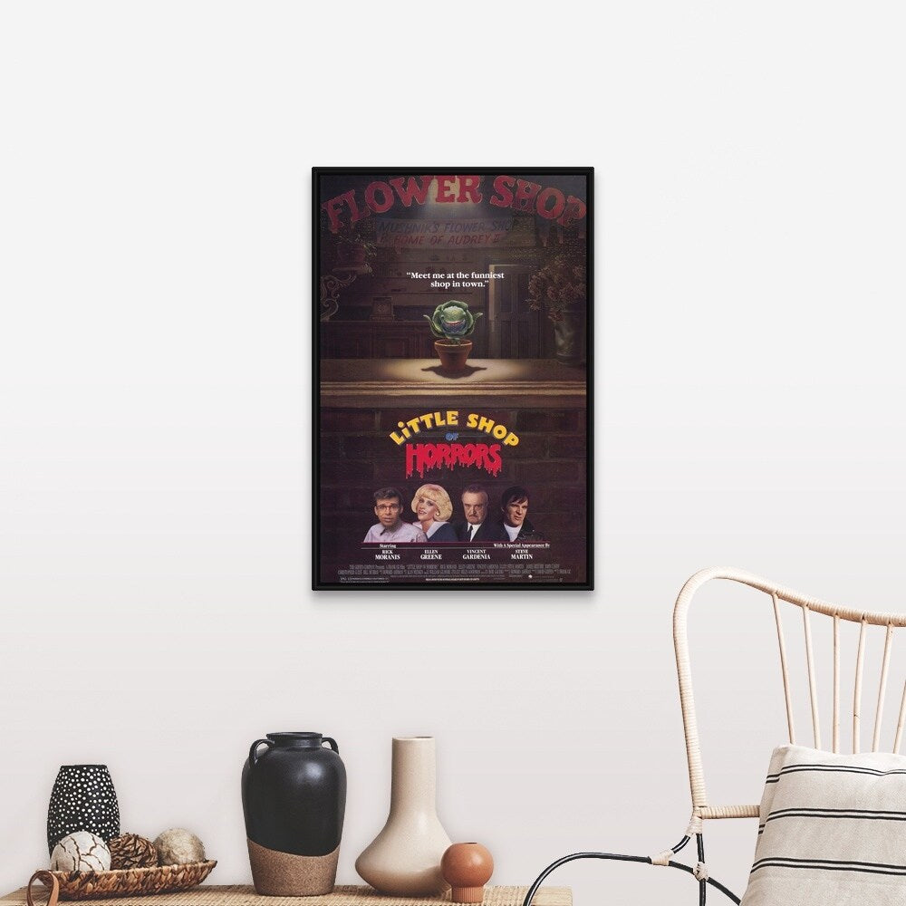 "Little Shop of Horrors (1986)" Black Float Frame Canvas Art