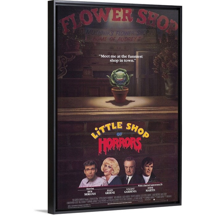 "Little Shop of Horrors (1986)" Black Float Frame Canvas Art